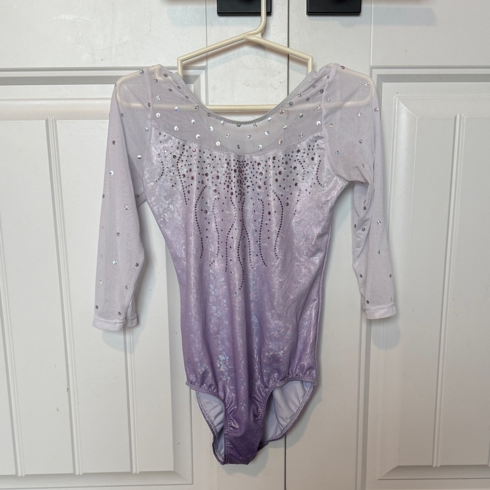Sparkling Purple Kids Gymnastics Leotard